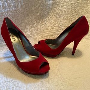 Red Suede heels